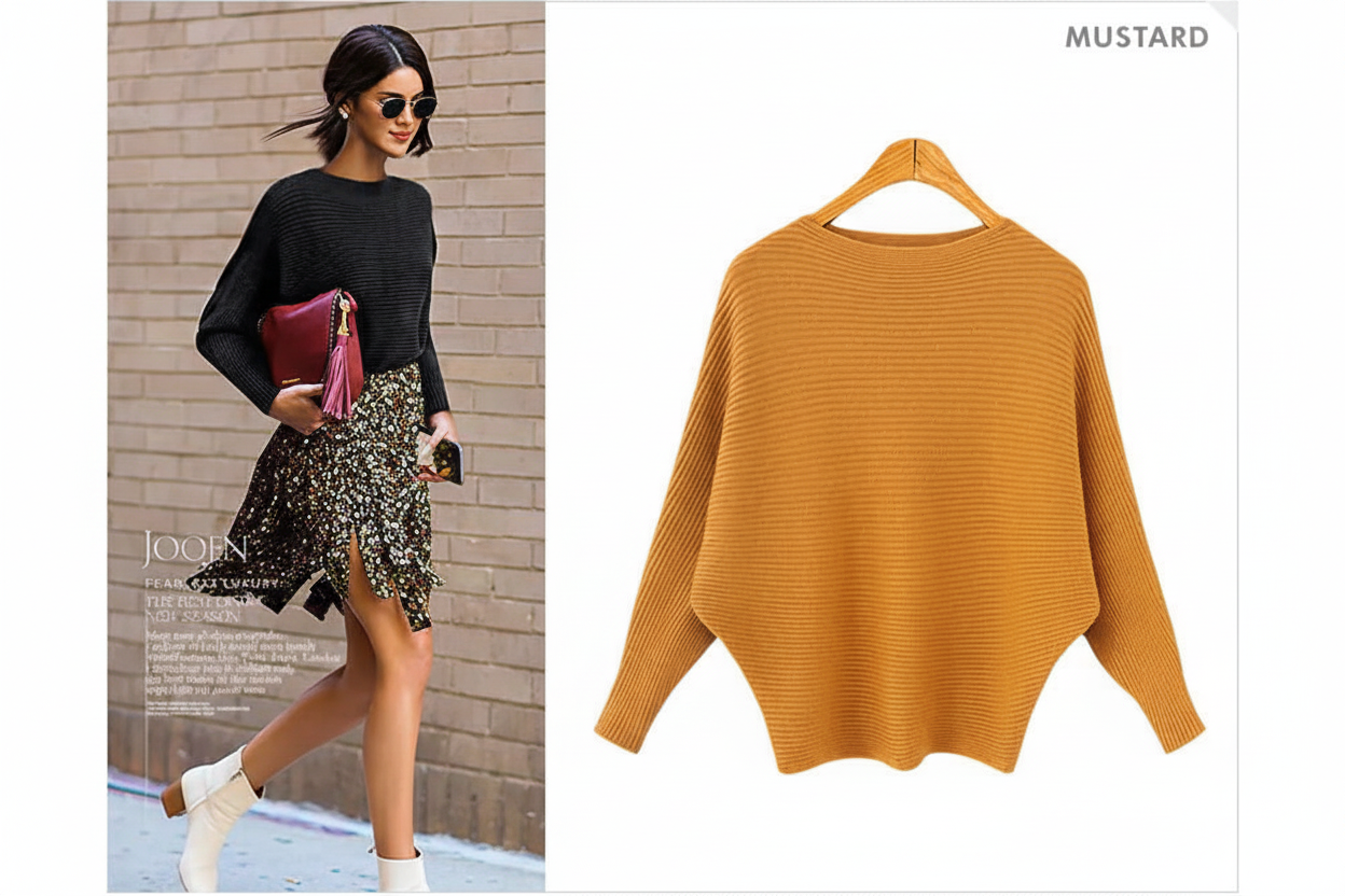 Chic Women's Long-Sleeve Knit Pullover