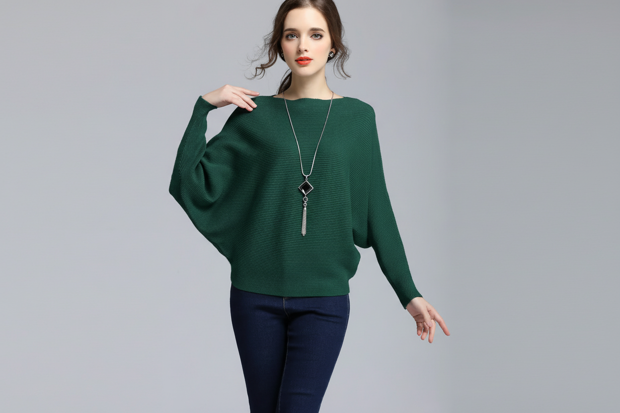 Chic Women's Long-Sleeve Knit Pullover
