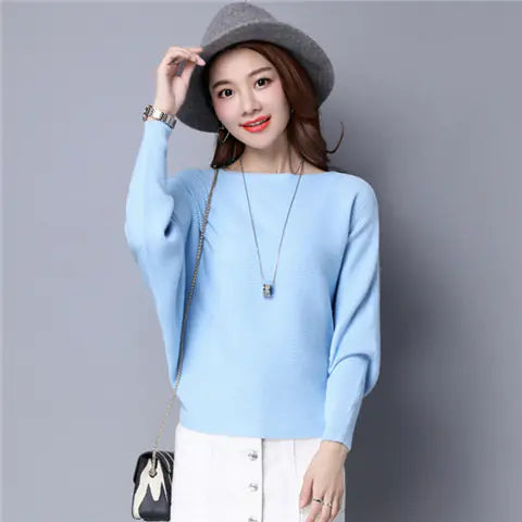 Chic Women's Long-Sleeve Knit Pullover