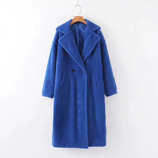 Lamb Wool Elegance Long Coat