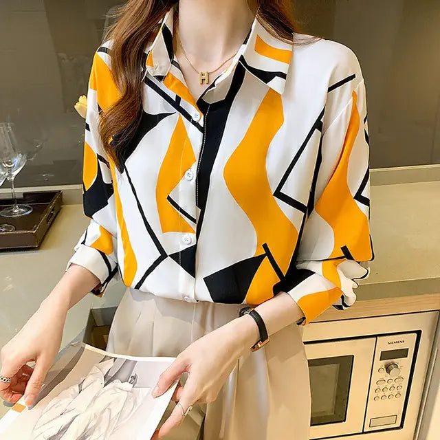 Chic Chiffon Korean Office Blouse