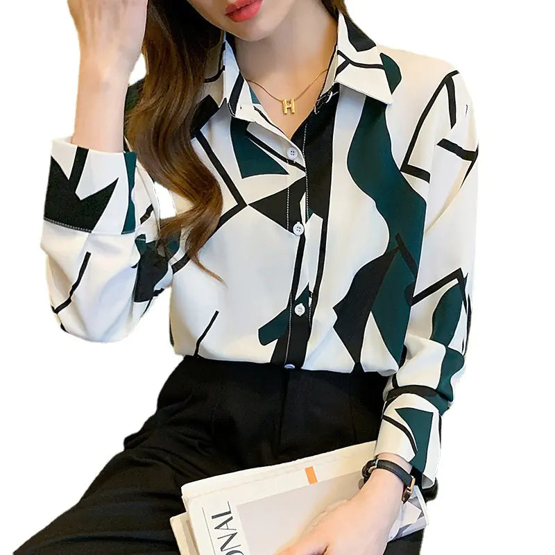 Chic Chiffon Korean Office Blouse
