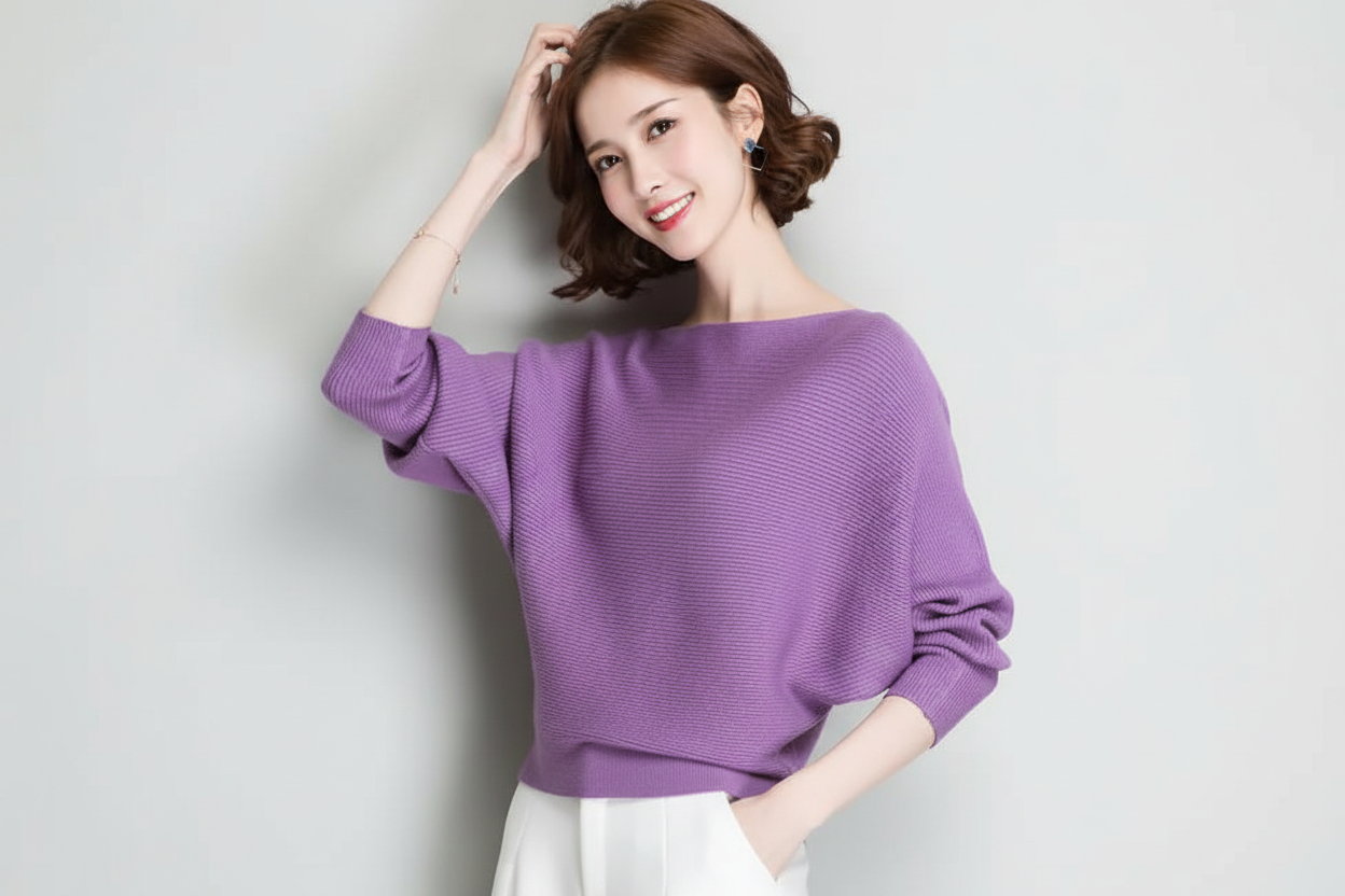 Chic Women's Long-Sleeve Knit Pullover