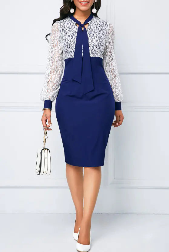 Chic Lace Workwear Dress