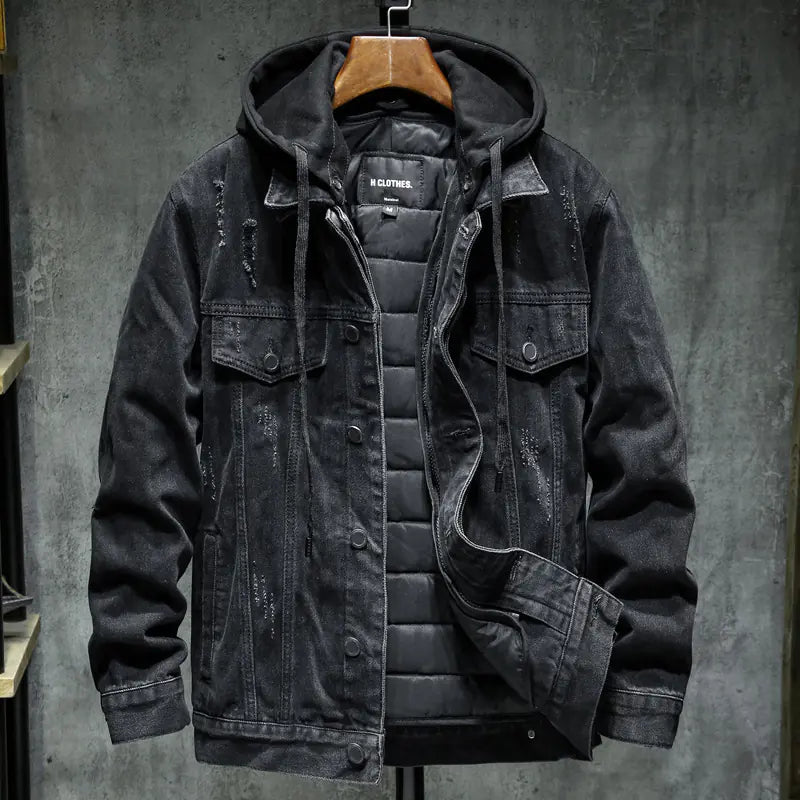 Hooded Winter Denim Jacket