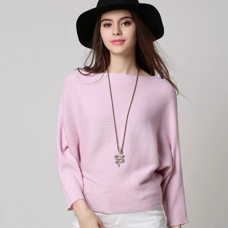 Chic Women's Long-Sleeve Knit Pullover