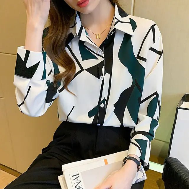 Chic Chiffon Korean Office Blouse