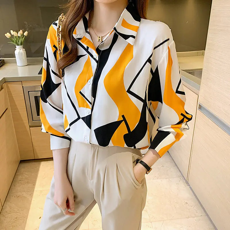 Chic Chiffon Korean Office Blouse