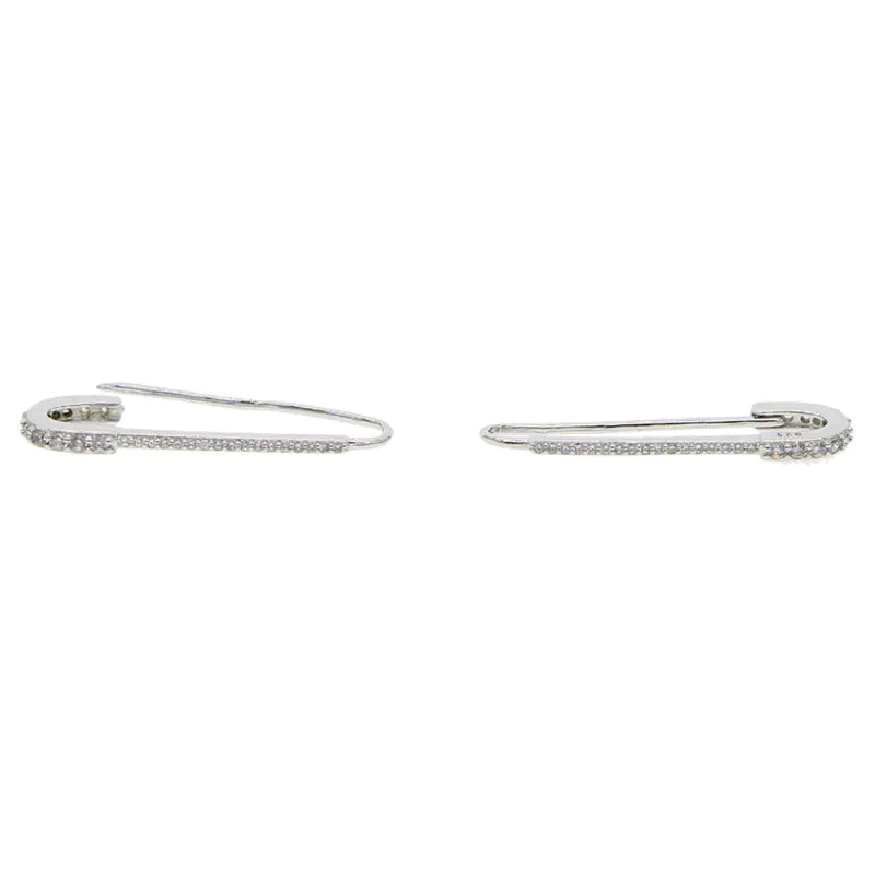 Chic Geometric Studs with Rhinestone