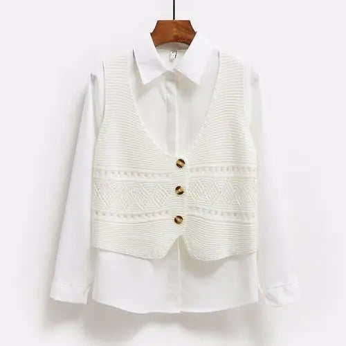 Chic Hollow-Out Sleeveless Knit Vest