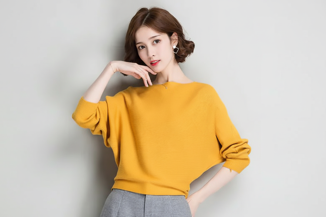 Chic Women's Long-Sleeve Knit Pullover